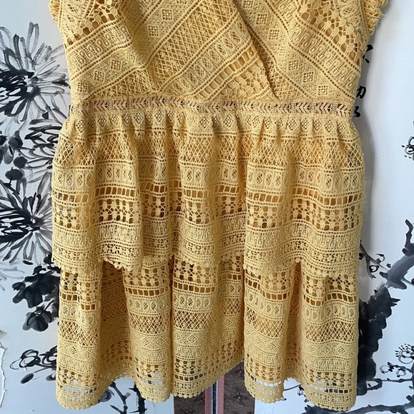 ☀️Yellow tiered crochet dress☀️ - Picture 4 of 5